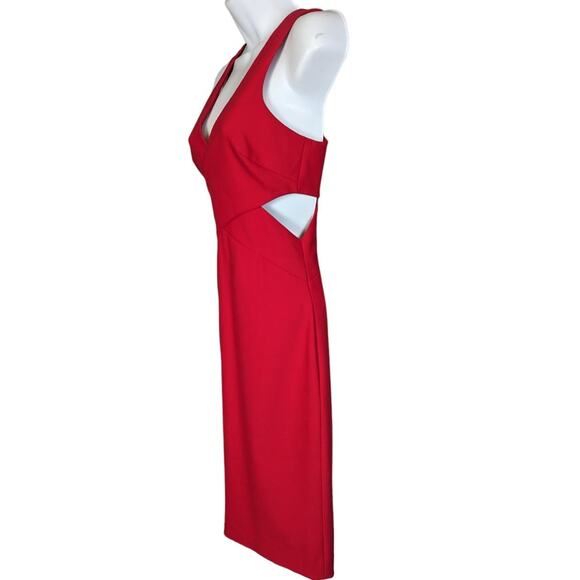 Elizabeth and James Aldridge Cut Out Sheath Dress Red Size 0 - Picture 4 of 16